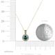 4 - Astera Blue and White Diamond Circle Halo Pendant 
