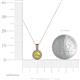 4 - Astera Yellow and White Diamond Circle Halo Pendant 