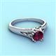 3 - Adira 6.50 mm Round Rhodolite Garnet Solitaire Engagement Ring 