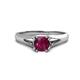 1 - Adira 6.50 mm Round Rhodolite Garnet Solitaire Engagement Ring 