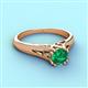 3 - Adira 6.00 mm Round Emerald Solitaire Engagement Ring 