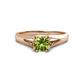 1 - Adira 6.50 mm Round Peridot Solitaire Engagement Ring 