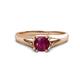 1 - Adira 6.50 mm Round Rhodolite Garnet Solitaire Engagement Ring 