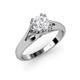 4 - Adira 6.00 mm Round White Sapphire Solitaire Engagement Ring 