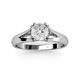 3 - Adira 6.00 mm Round White Sapphire Solitaire Engagement Ring 