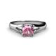 1 - Adira 6.50 mm Round Pink Tourmaline Solitaire Engagement Ring 