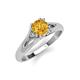 4 - Adira 6.50 mm Round Citrine Solitaire Engagement Ring 