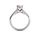 5 - Adira 6.50 mm Round Pink Tourmaline Solitaire Engagement Ring 