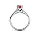 5 - Adira 6.50 mm Round Red Garnet Solitaire Engagement Ring 