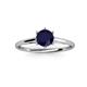 3 - Verena 6.00 mm Round Blue Sapphire Solitaire Engagement Ring 