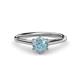 1 - Verena 6.50 mm Round Aquamarine Solitaire Engagement Ring 