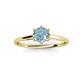 3 - Verena 6.50 mm Round Aquamarine Solitaire Engagement Ring 