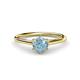1 - Verena 6.50 mm Round Aquamarine Solitaire Engagement Ring 