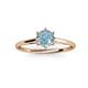 3 - Verena 6.50 mm Round Aquamarine Solitaire Engagement Ring 