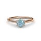 1 - Verena 6.50 mm Round Aquamarine Solitaire Engagement Ring 