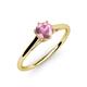 4 - Verena 6.50 mm Round Pink Tourmaline Solitaire Engagement Ring 