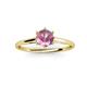 3 - Verena 6.50 mm Round Pink Tourmaline Solitaire Engagement Ring 