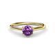 1 - Verena 6.50 mm Round Amethyst Solitaire Engagement Ring 