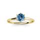 3 - Verena 6.50 mm Round Blue Topaz Solitaire Engagement Ring 