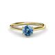 1 - Verena 6.50 mm Round Blue Topaz Solitaire Engagement Ring 