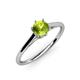 4 - Verena 6.50 mm Round Peridot Solitaire Engagement Ring 