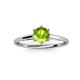 3 - Verena 6.50 mm Round Peridot Solitaire Engagement Ring 