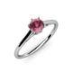 4 - Verena 6.50 mm Round Rhodolite Garnet Solitaire Engagement Ring 