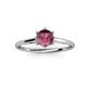 3 - Verena 6.50 mm Round Rhodolite Garnet Solitaire Engagement Ring 