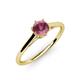 4 - Verena 6.50 mm Round Rhodolite Garnet Solitaire Engagement Ring 