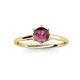 3 - Verena 6.50 mm Round Rhodolite Garnet Solitaire Engagement Ring 