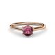 1 - Verena 6.50 mm Round Rhodolite Garnet Solitaire Engagement Ring 