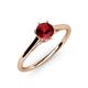 4 - Verena 6.00 mm Round Ruby Solitaire Engagement Ring 
