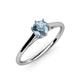 4 - Verena 6.50 mm Round Aquamarine Solitaire Engagement Ring 