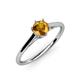 4 - Verena 6.50 mm Round Citrine Solitaire Engagement Ring 