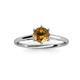 3 - Verena 6.50 mm Round Citrine Solitaire Engagement Ring 