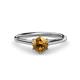 1 - Verena 6.50 mm Round Citrine Solitaire Engagement Ring 