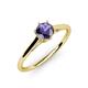 4 - Verena 6.50 mm Round Iolite Solitaire Engagement Ring 