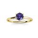 3 - Verena 6.50 mm Round Iolite Solitaire Engagement Ring 