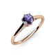 4 - Verena 6.50 mm Round Iolite Solitaire Engagement Ring 