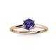 3 - Verena 6.50 mm Round Iolite Solitaire Engagement Ring 