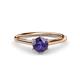 1 - Verena 6.50 mm Round Iolite Solitaire Engagement Ring 