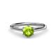1 - Verena 6.50 mm Round Peridot Solitaire Engagement Ring 