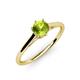 4 - Verena 6.50 mm Round Peridot Solitaire Engagement Ring 