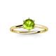 3 - Verena 6.50 mm Round Peridot Solitaire Engagement Ring 