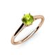 4 - Verena 6.50 mm Round Peridot Solitaire Engagement Ring 