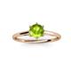 3 - Verena 6.50 mm Round Peridot Solitaire Engagement Ring 