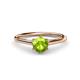 1 - Verena 6.50 mm Round Peridot Solitaire Engagement Ring 