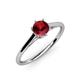4 - Verena 6.00 mm Round Ruby Solitaire Engagement Ring 