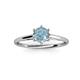 3 - Verena 6.50 mm Round Aquamarine Solitaire Engagement Ring 