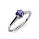 4 - Verena 6.50 mm Round Iolite Solitaire Engagement Ring 
